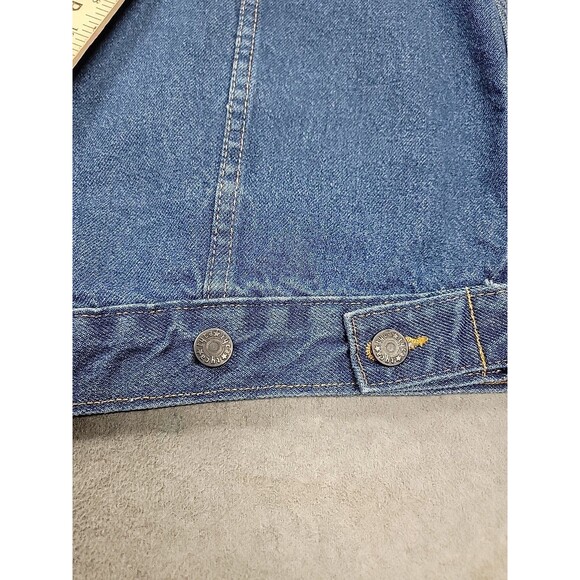 Vintage Tyca Denim‎ Jacket Mens 3XL Trucker Dog Embossed Machinist Workwear USA - Picture 11 of 16